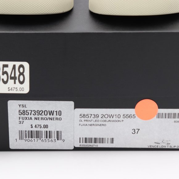 NIB Yves Saint Laurent Venice Pink Black Leopard Print Low-Top Slip-On Sneakers - Picture 9 of 10